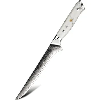 Kuchyňský nůž IZMAEL Damaškový kuchyňský nůž Zayoku Boning/Bílá 15 cm