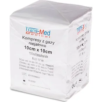 Trans-Med nesterilní gázové tampony - různé velikosti 10 x 10 cm