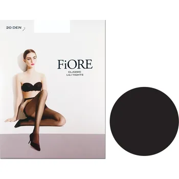 Dámské punčochy Hladké Punčocháče Fiore Lili 20den, hnědé, černé, velikost 6