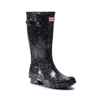 Pánské holínky Hunter Holínky Org Kids Giant Glitter Boots JFT6075RGT Černá 32