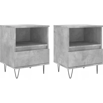 Noční stolek Noční stolek Beton 40x35x50 cm, šedá