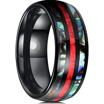 Prsten IZMAEL Prsten RE 32092 Černá KP32092 Červená55mm KP32092