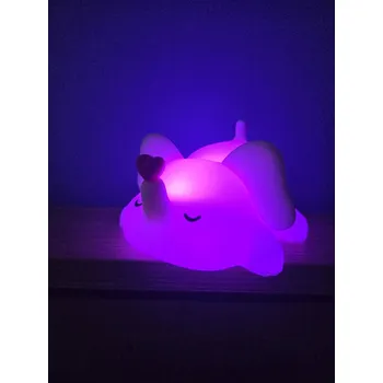Dětské svítidlo Noční LED nabíjecí lampička slon RGB