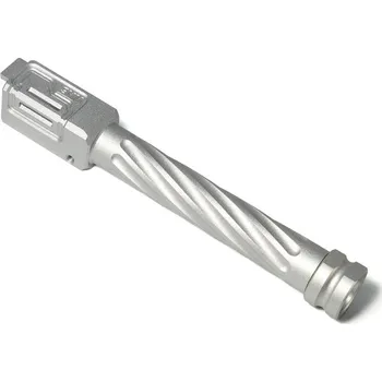 TTI AIRSOFT CNC fixní vnější hlaveň pro TM/WE G 17/18C Gen.3, -14mm závit - stříbrná