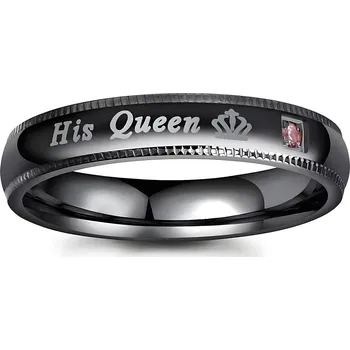 Prsten IZMAEL Prsten His Queen Černá KP32088 49mm KP32088