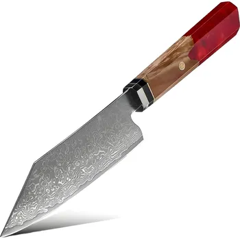 Kuchyňský nůž IZMAEL Damaškový kuchyňský nůž KU 20016 Small Cleaver/Červená/26,1cm 14.1 cm