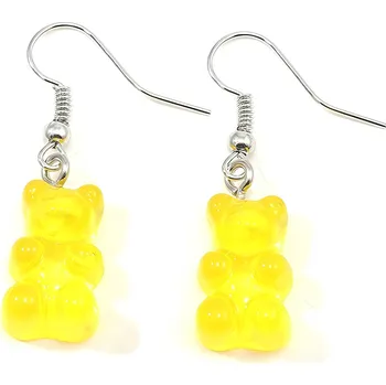 Náušnice IZMAEL Náušnice Bear Žlutá KP27467