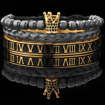 Náramek IZMAEL Náramky IM 34392 Černá/Zlatá KP34392