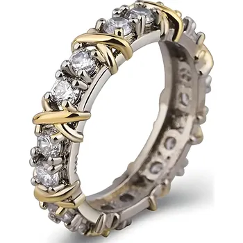 Prsten IZMAEL Prsten WH 29057 Stříbrná/Zlatá KP29057 62mm KP29057