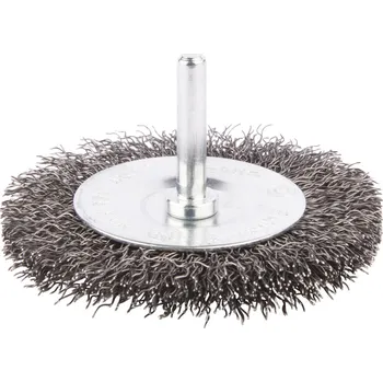 kartáč na vrtačku MAKITA kotoučový kartáč z ocelového drátu,válcová stopka,75x6mm