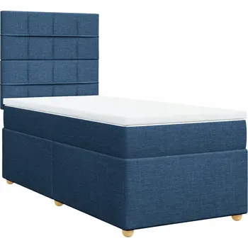 Postel Jednolůžková dřevěná postel 90x190 cm modrá