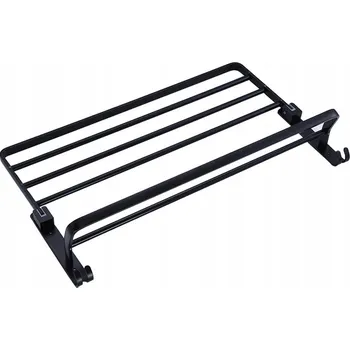 Věšák ČERNÝ NÁSTĚNNÝ VĚŠÁK NA RUČNÍKY DO KOUPELNY LOFT