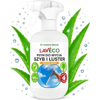 Univerzální čisticí prostředek Přírodní čistič na okna a zrcadla - svěží aloe Laveco 0,5l