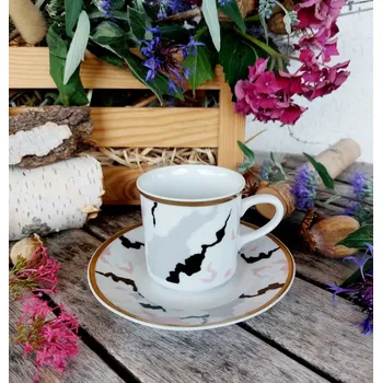 SABINA sada šálků s podšálkem 100 ml, Leander Loučky (Porcelánová sada šálků 2. jakost)