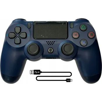 Herní ovladač BEZDRÁTOVÝ OVLADAČ PRO PS4 PS3 PAD DOUBLESCHOCK VIBRACE Midnight Blue