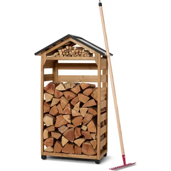 Dřevník 702639 - Tchibo - Přístřešek na palivové dřevo - barva: černá