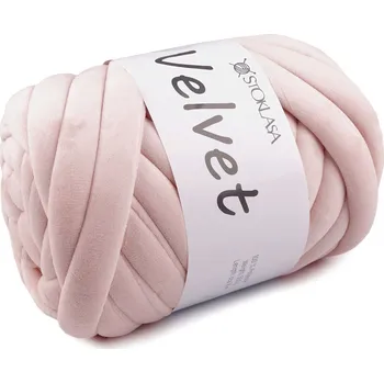 Příze Marshmallow silná Velvet Ø20 mm 500 g, barva 2 (031) béžová světlá