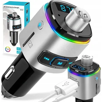 IP kamera FM vysílač Mobes BC42 s Bluetooth, nabíječka USB 2x, LED displej