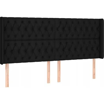 Čelo postele 183x16x118/128 cm, černé