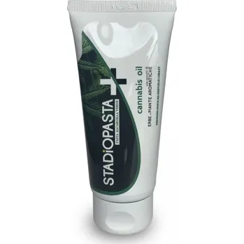 Masážní přípravek Stadiopasta Plus – mast s konopným olejem na poranění a poranění 120 g