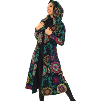 Dámský svetr Himalife Dlouhý kardigan Karina - černá s barvami Velikost: XXL/3XL - Móda pro plnoštíhlé, Oblečení nadměrné velikosti