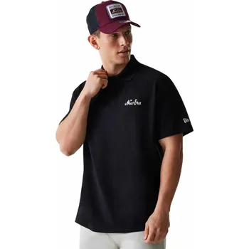 Pánské tričko Pánské tričko s krátkým rukávem New Era SCRIPT POLO černé 60684390 - L | UK 7,5 | US 10