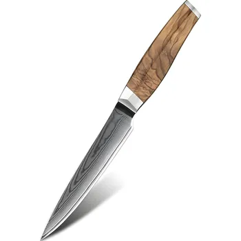 Kuchyňský nůž IZMAEL Damaškový kuchyňský nůž ZE 37562 Utility/Hnědá 13 cm