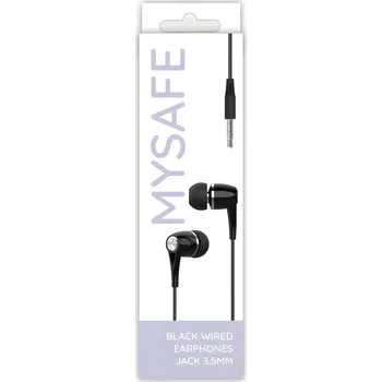Sluchátka Kabelová sluchátka MySafe EAR35 3,5mm jack Černá