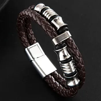 Náramek IZMAEL Náramek RY 33318 Hnědá/Stříbrná KP33318