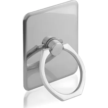 Kovový držák prstenový pro chytrý telefon a tablet Stříbrná