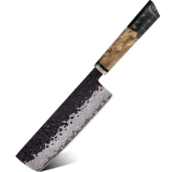 IZMAEL Damaškový kuchyňský nůž AI 37323 Nakiri/Černá 17.5 cm