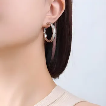 Náušnice IZMAEL Náušnice LÍ 28722 Stříbrná/3cm KP28722