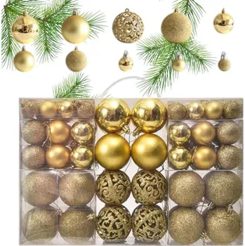 Vánoční ozdoba Flamenco Mystique Sada vánočních ozdob 100 ks v balení zlaté BSN41