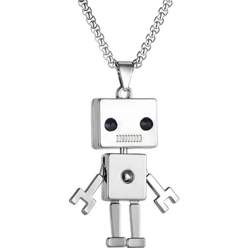 Náhrdelník IZMAEL Náhrdleník Robot Stříbrná KP34233