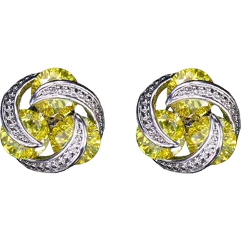 Náušnice IZMAEL Náušnice LE 21696 Stříbrná/Žlutá KP21696