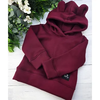 Dívčí mikina Kulišárny Mikina s kapucí přes hlavu WARM MERLOT VELIKOST: 86(12-18m)