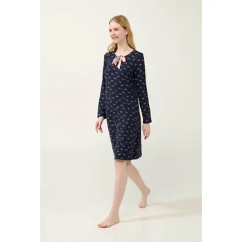 Dámské noční prádlo Vamp Dámská noční košile z mikromodalu s mašli 23054