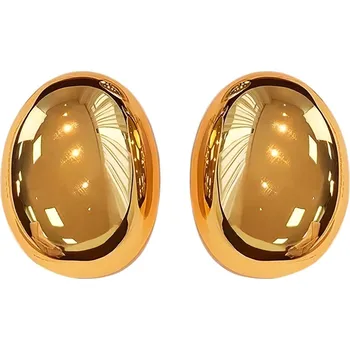 Náušnice IZMAEL Náušnice Retro Oval Zlatá KP29333