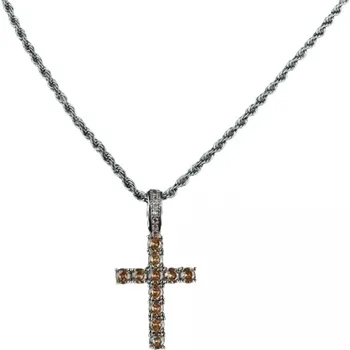 Náhrdelník IZMAEL Náhrdelník ZC 22771 Stříbrná/Sl.Hnědá KP22771