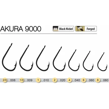 Rybářský háček Háčky Trabucco Akura 9000 15ks Varianta: vel.1/0