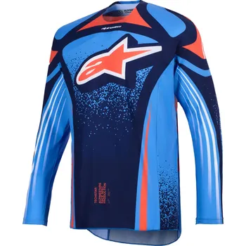 Moto dres Motokrosový dres Alpinestars Techstar Nomur tmavě modro-oranžovo-modrý XL