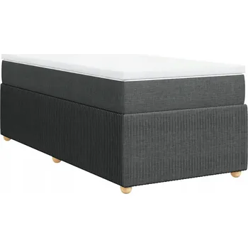 Postel Čalouněná jednolůžková postel 90x190 cm, odstíny šedé