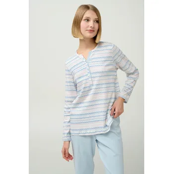 Dámské pyžamo Vamp Dámské bavlněné pyžamo s knoflíkovou légou 23300