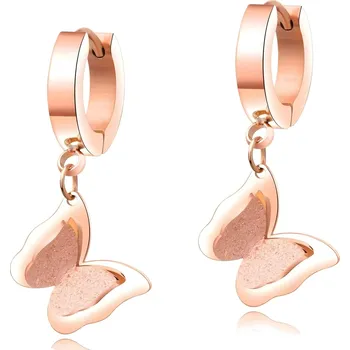 Náušnice IZMAEL Náušnice EL 15273 Zlatá/Růžová KP15273