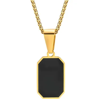 Náhrdelník IZMAEL Náhrdleník TI 34224 Zlatá/Černá KP34224