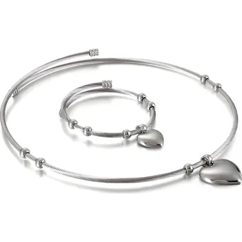 Souprava šperků IZMAEL Set MA 15189 Stříbrná KP15189