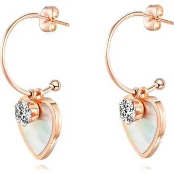 Náušnice IZMAEL Náušnice AM 15258 Zlatá/Růžová KP15258