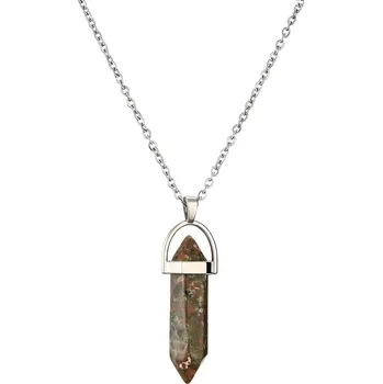 Náhrdelník IZMAEL Náhrdleník AG 34114 Hnědá/Zelená KP34114