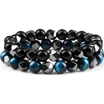 Náramek IZMAEL Náramky LI 24103 Černá/Tyrkysová KP24103