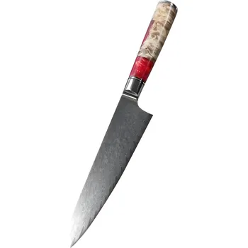 Kuchyňský nůž IZMAEL Damaškový kuchyňský nůž HA 35095 Big Chef/Červená 23.5 cm